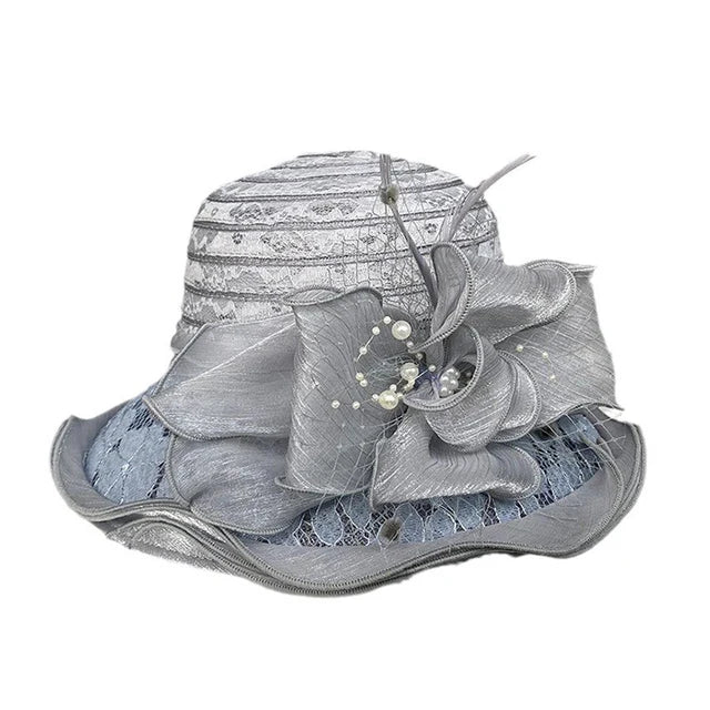 Ivyshape | Wide Bucket Hat with Bow