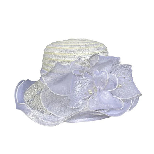 Ivyshape | Wide Bucket Hat with Bow