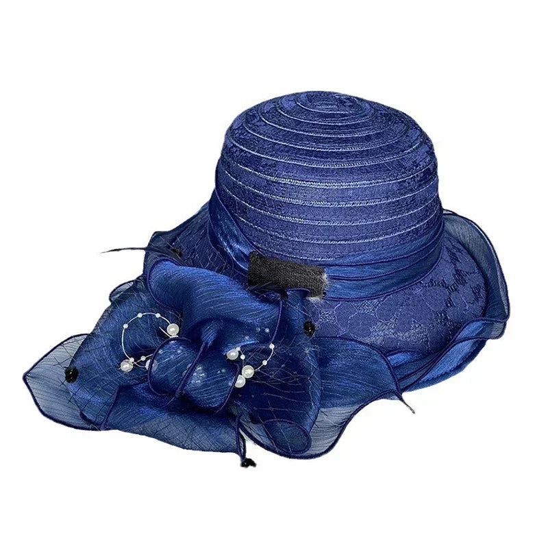 Ivyshape | Wide Bucket Hat with Bow