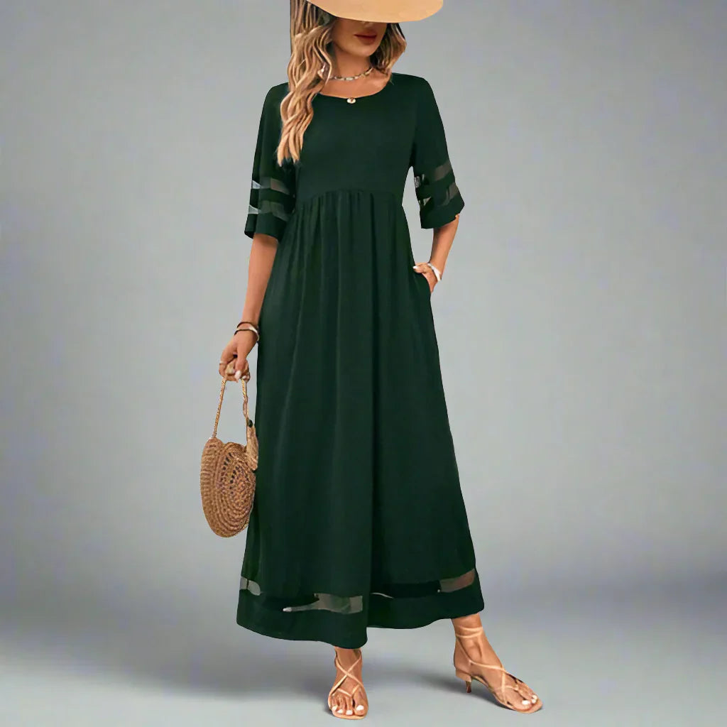 Ivyshape | Elegant Round Neck Dress