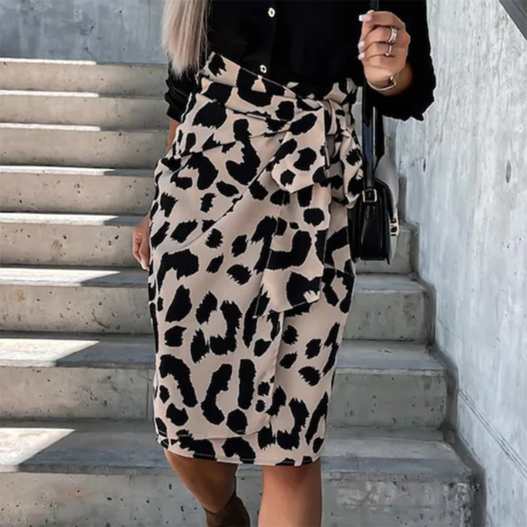 Ivyshape | Leopard Print Skirt for Women