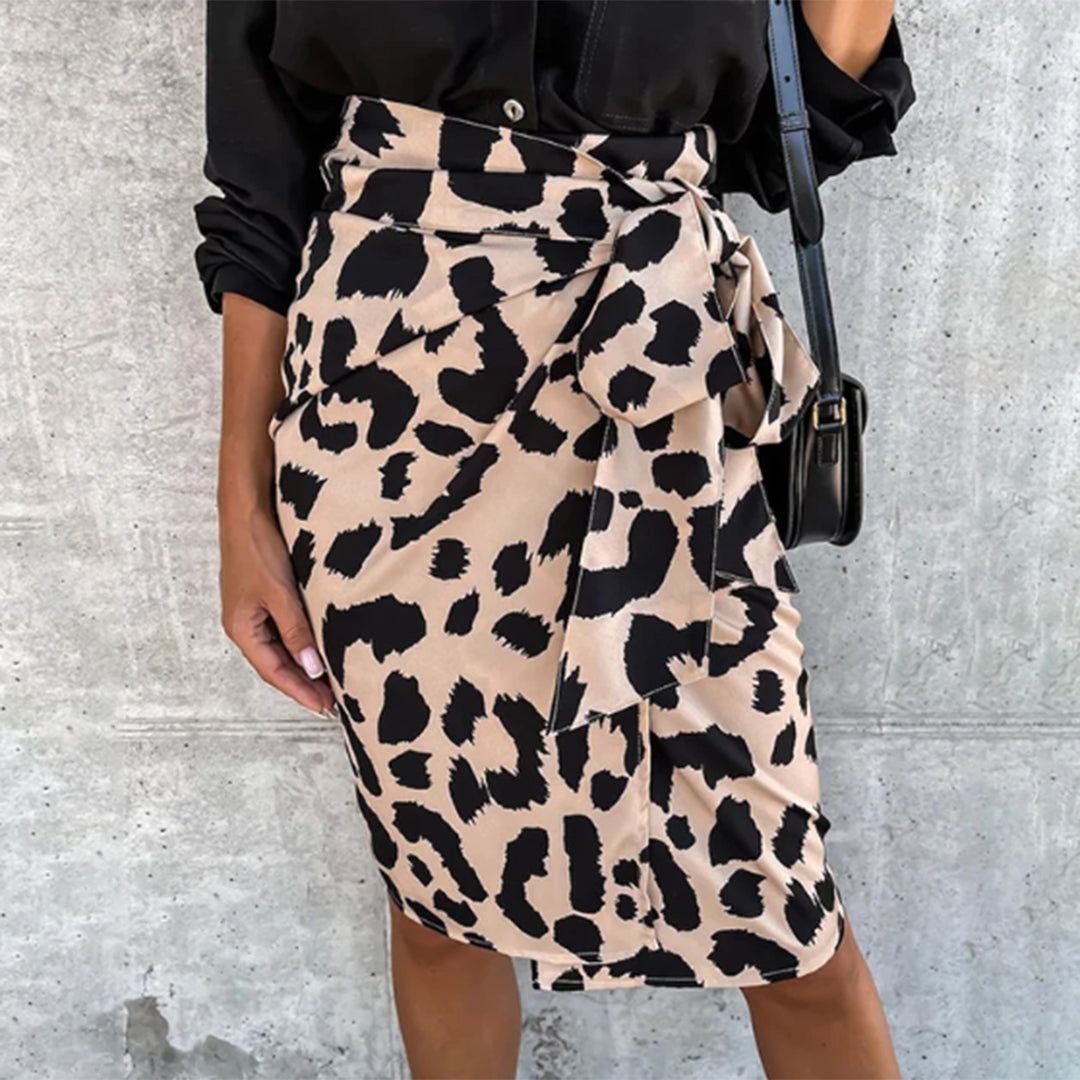 Ivyshape | Leopard Print Skirt for Women