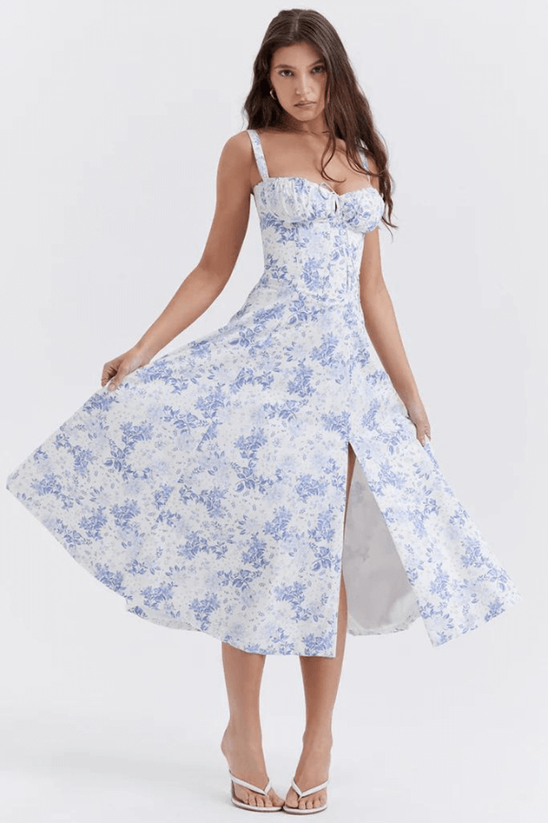 Ivyshape | Women's Corset Dress Ideal for Special Occasions