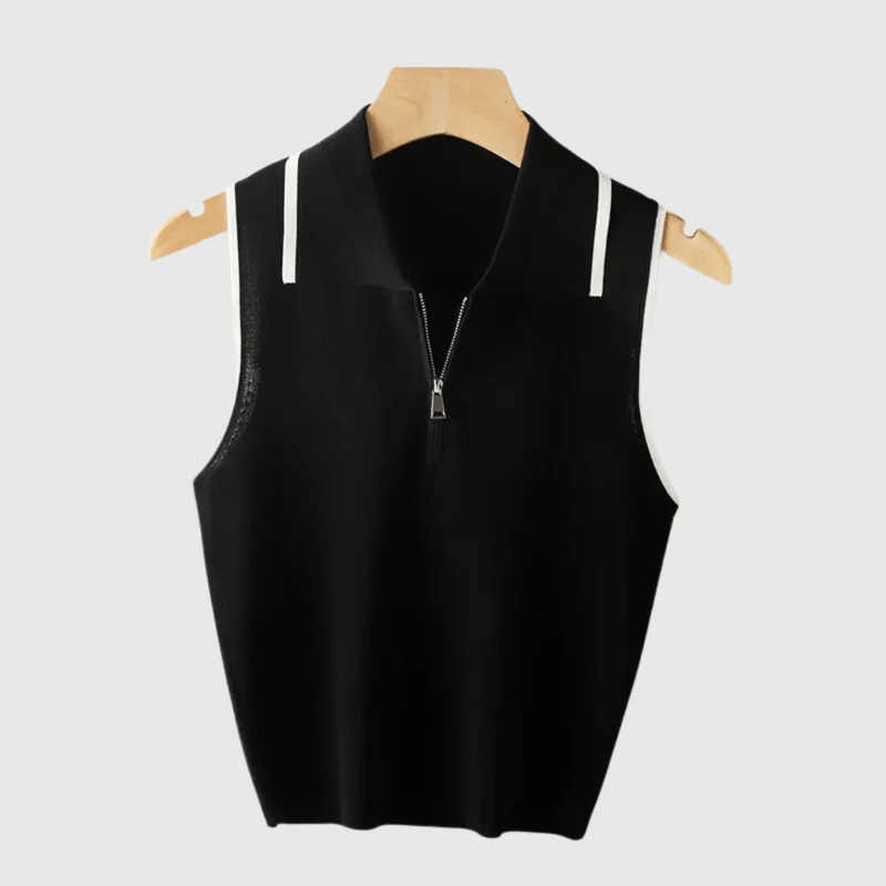 Ivyshape | Women's Sleeveless Blouse Elegant Cass Design