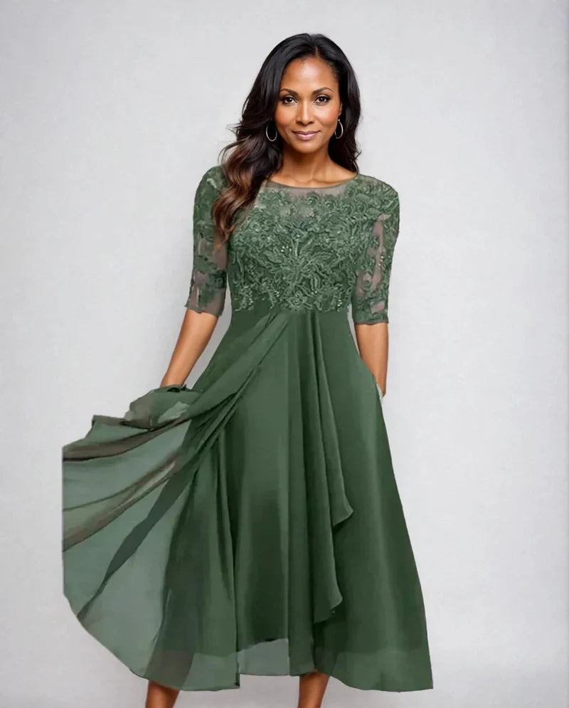 Ivyshape | Exquisite Lace Dress for Sophisticated Events