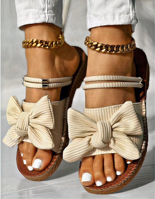 Ivyshape | Women's Summer Bow Sandals Stylish Comfort By Ariane