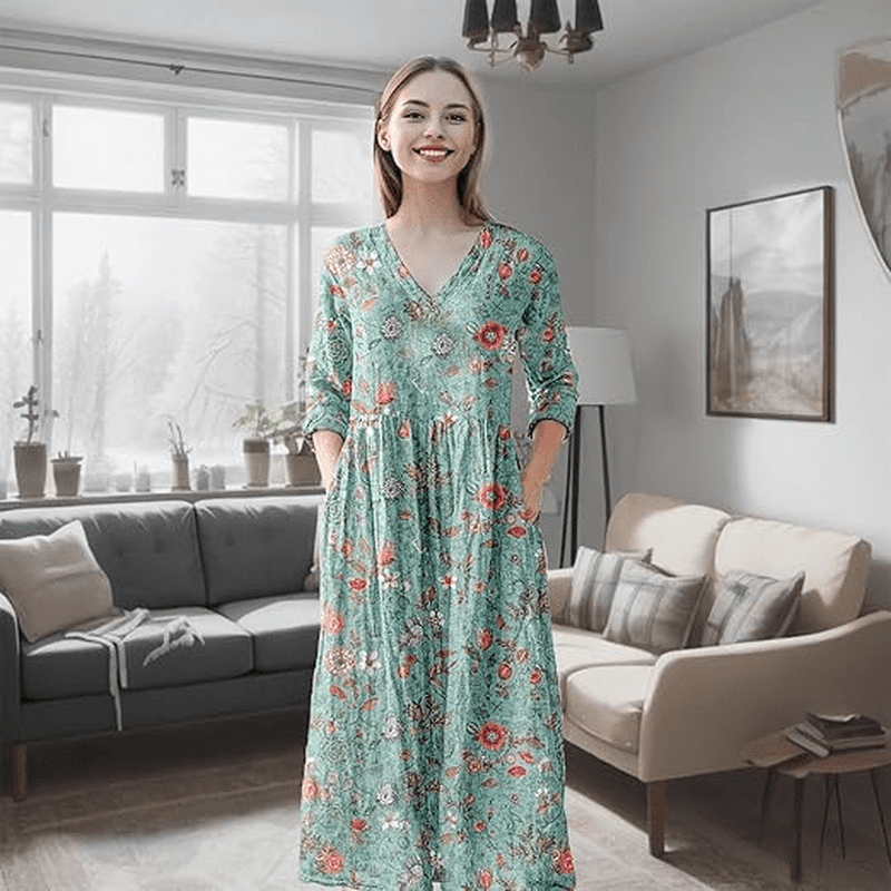 Ivyshape | Stylish Women's Cotton Dress for Effortless Elegance