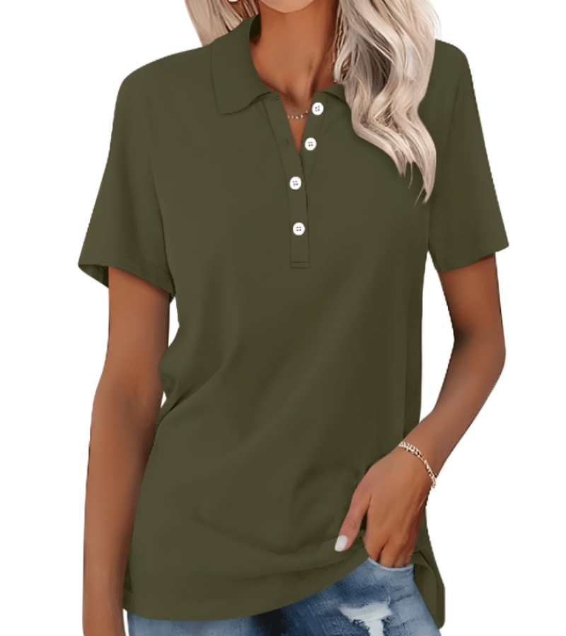 Ivyshape | Women's Cool Summer Polo Shirt Stylish & Breathable