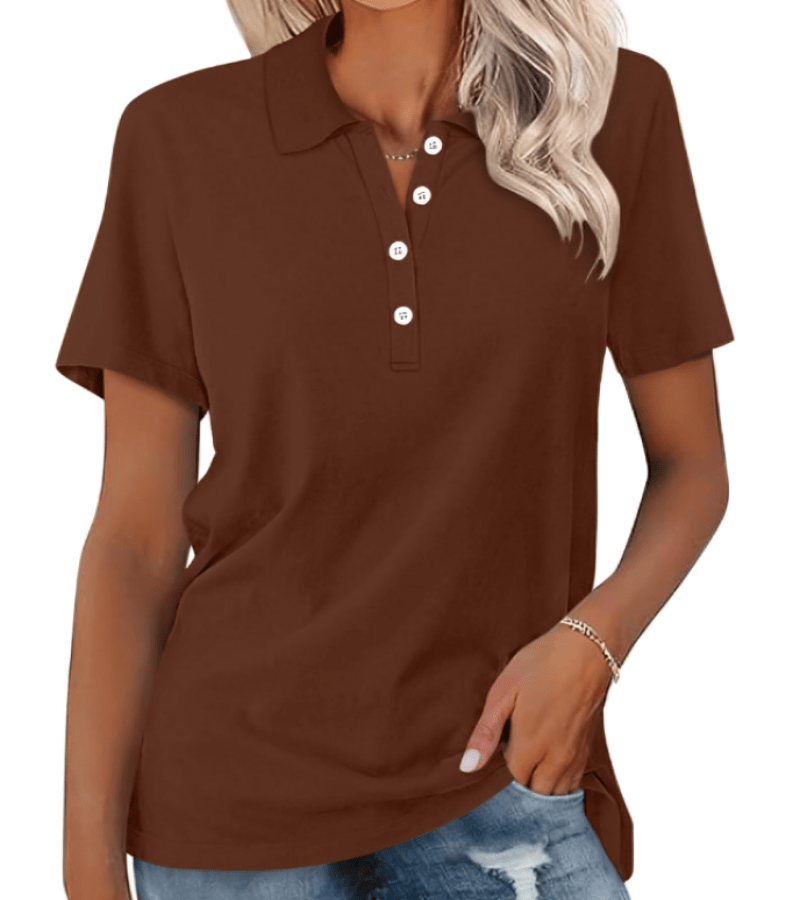 Ivyshape | Women's Cool Summer Polo Shirt Stylish & Breathable