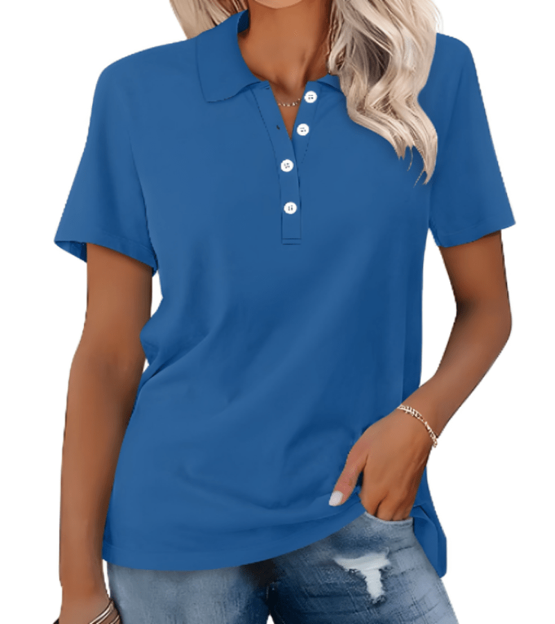 Ivyshape | Women's Cool Summer Polo Shirt Stylish & Breathable