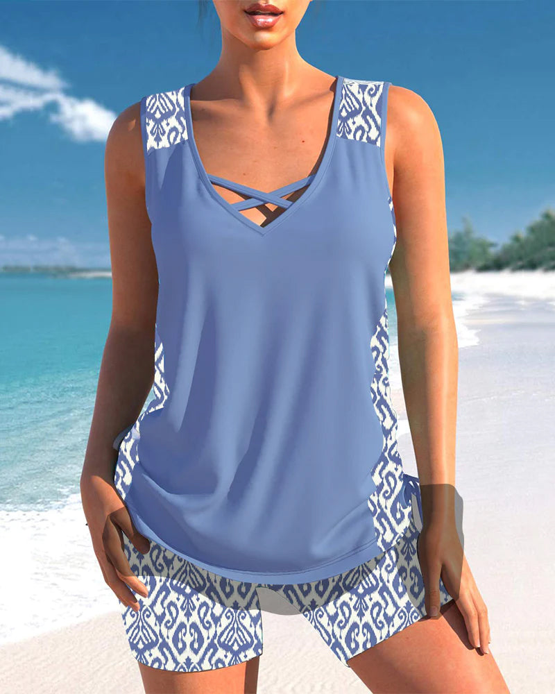 Ivyshape | Women's Tankini Set Mabeline Stylish & Comfortable Swimwear