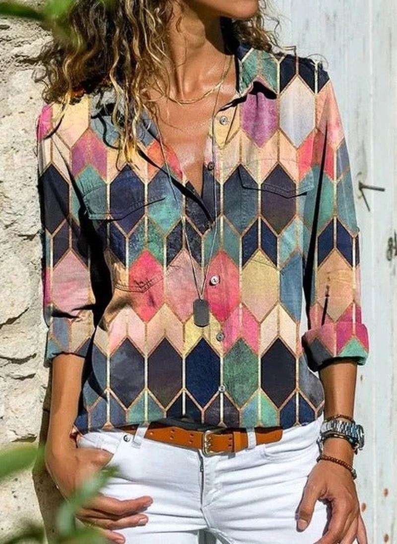 Ivyshape | Women's Summer Blouse Elegant & Breezy Gaia Style