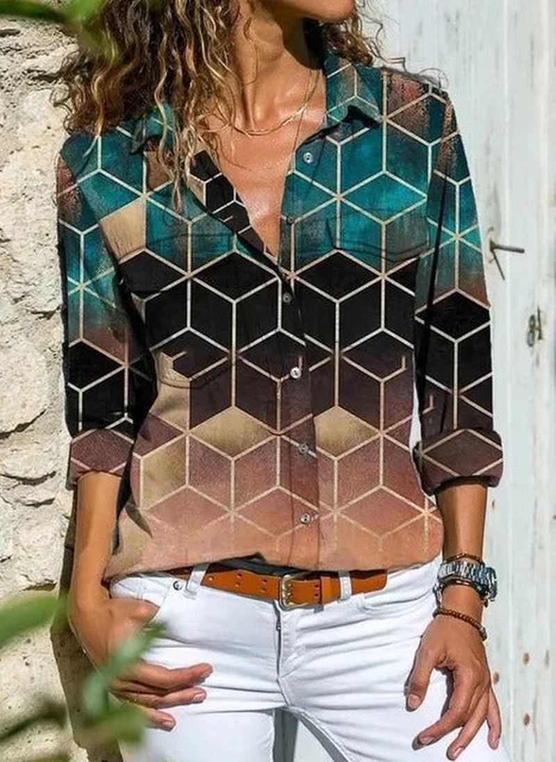 Ivyshape | Women's Summer Blouse Elegant & Breezy Gaia Style