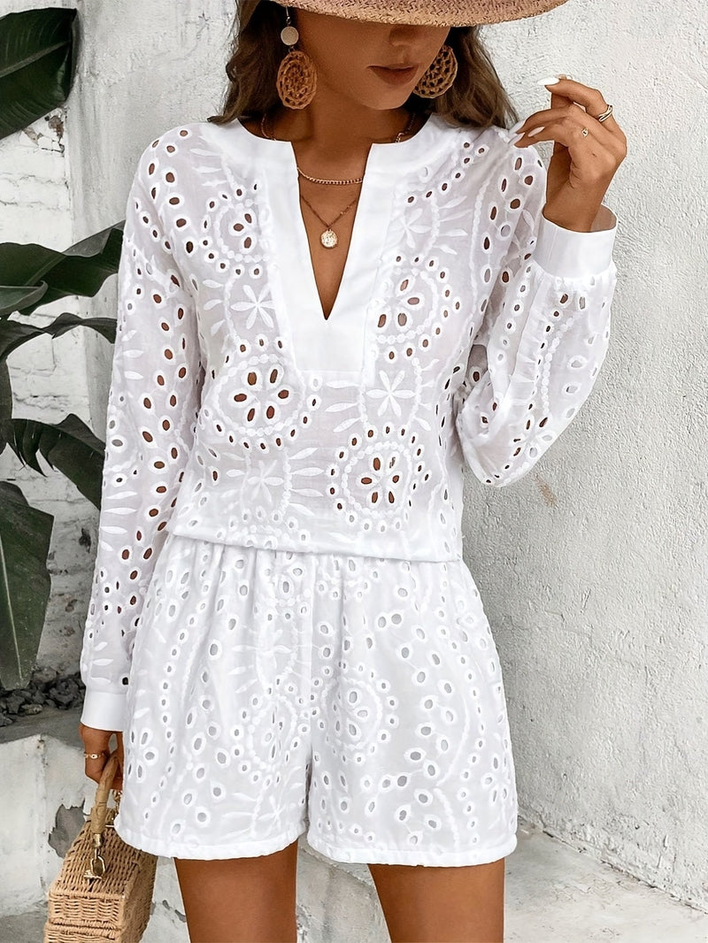 Ivyshape | Women's Spring & Summer Embroidery Set Stylish & Versatile