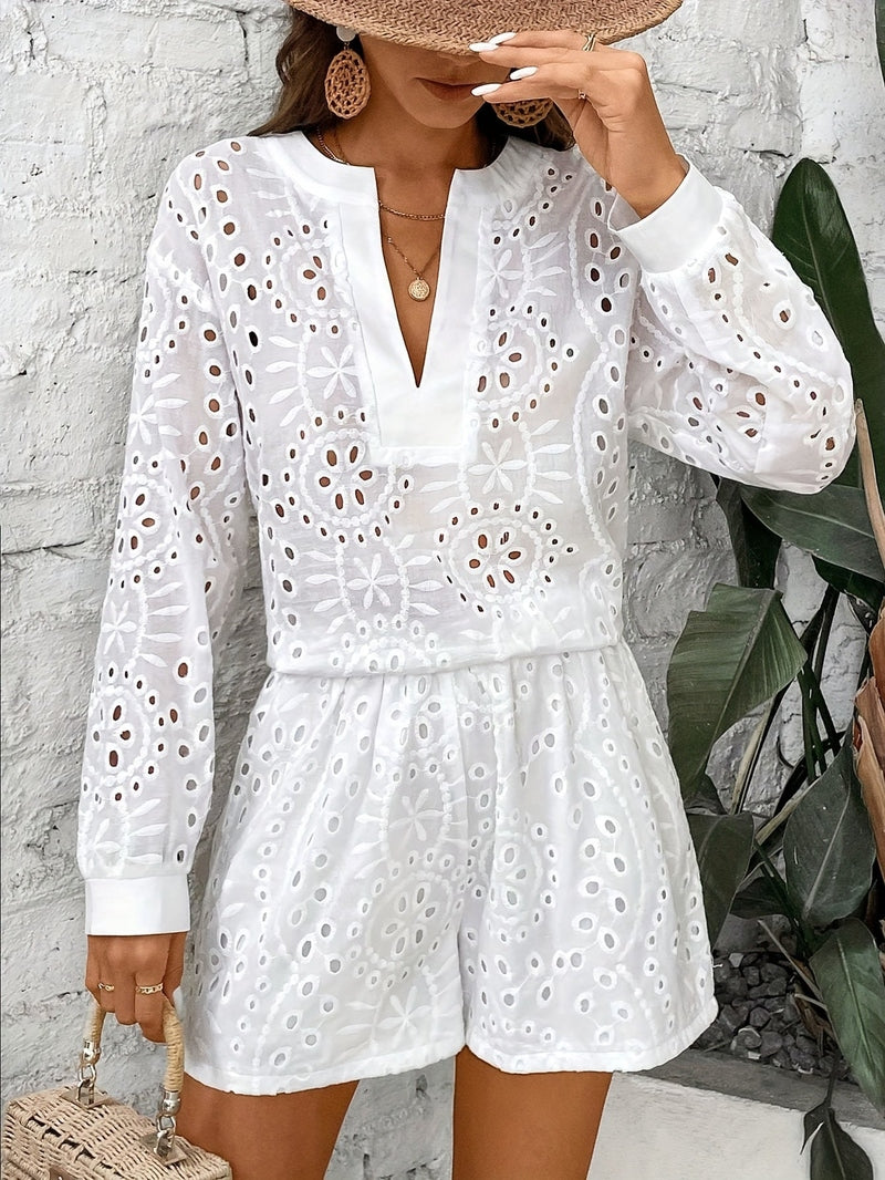 Ivyshape | Women's Spring & Summer Embroidery Set Stylish & Versatile