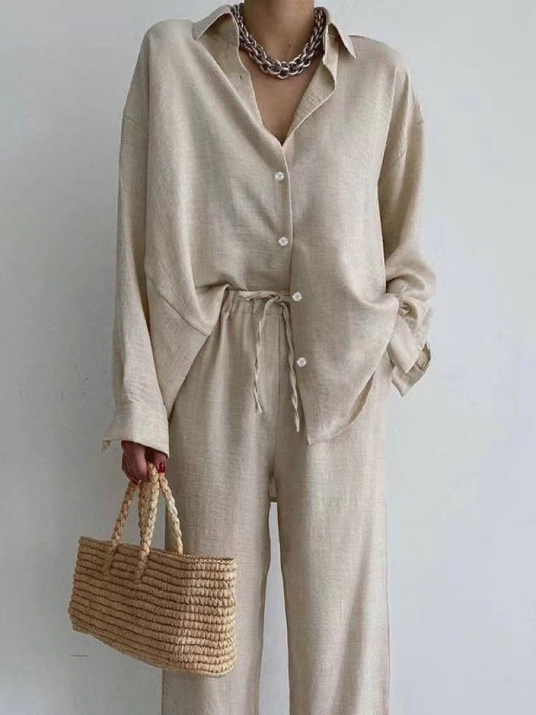 Ivyshape | Women's Linen Comfy Set Casual