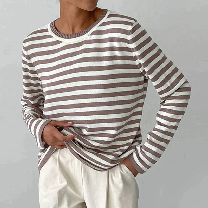 Ivyshape | Striped Casual Sweater for Women