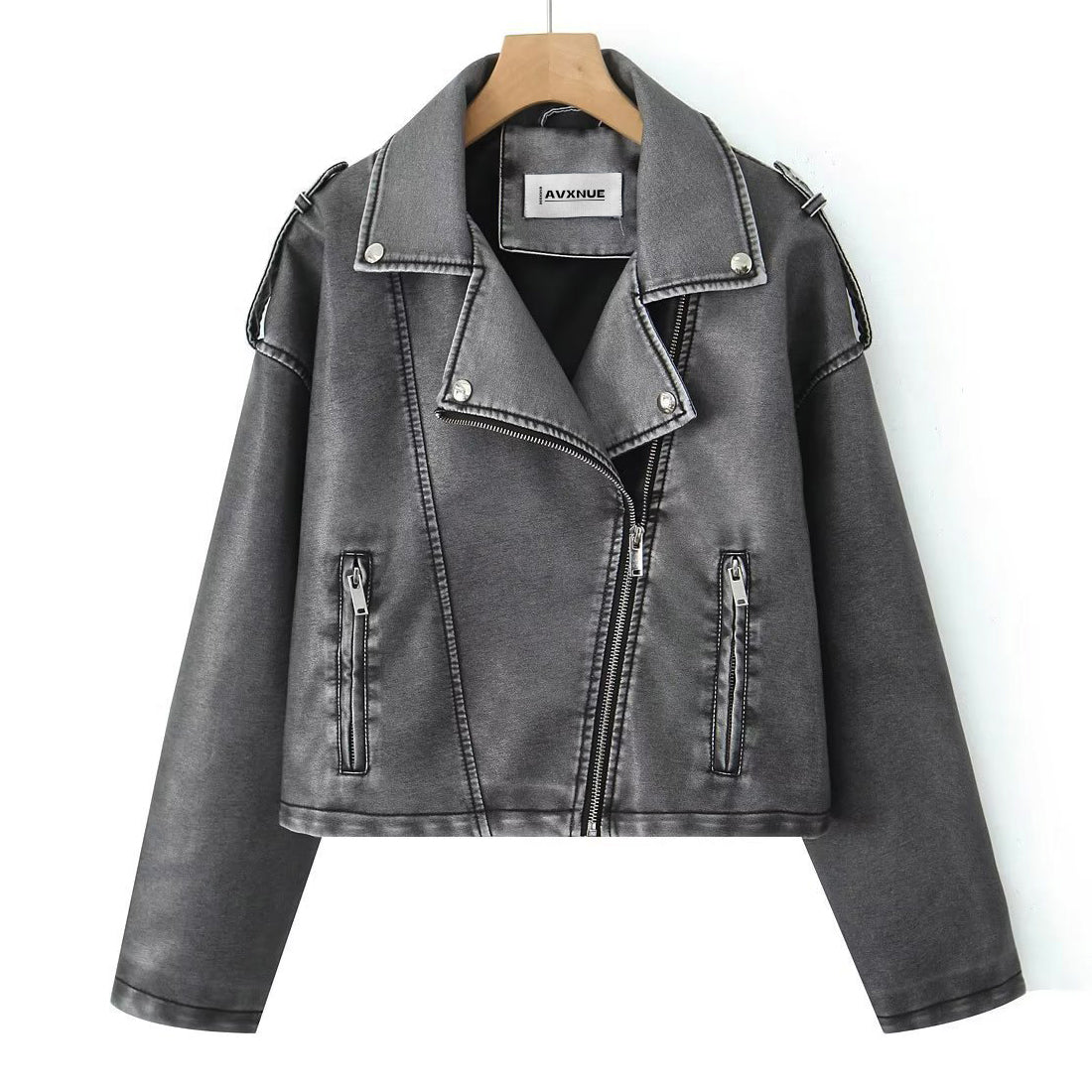 Ivyshape | Tassou Cityscape Leather Jacket