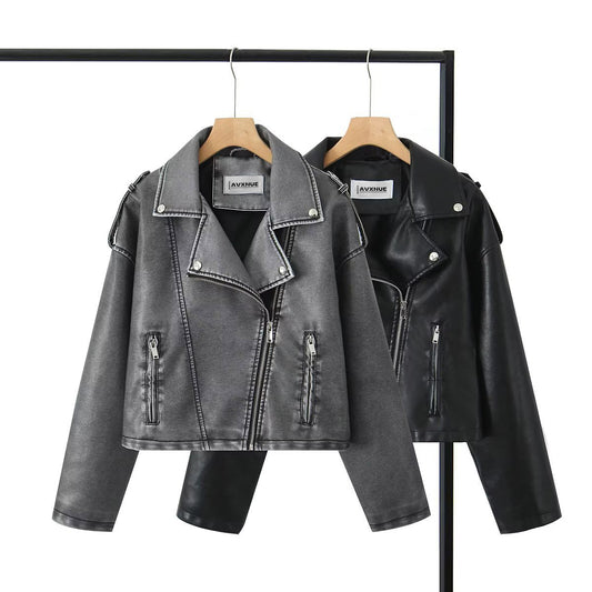 Ivyshape | Tassou Cityscape Leather Jacket