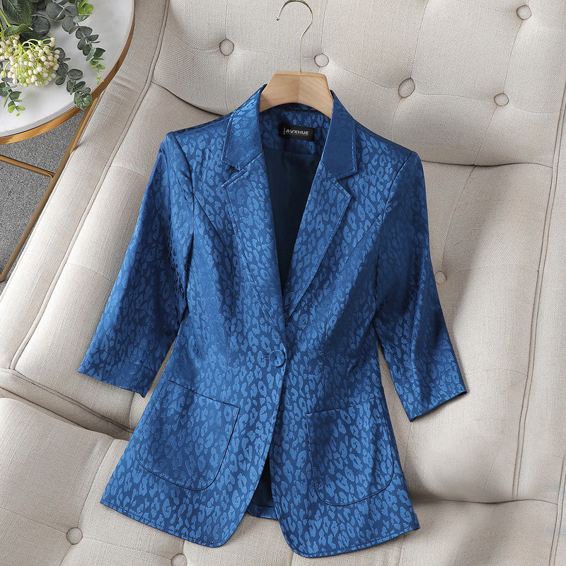 Ivyshape | Tassou Leopard Print Blazer