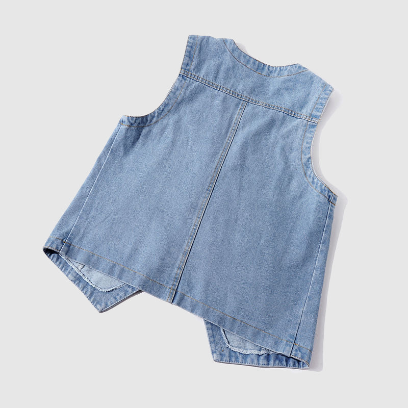 Ivyshape | Tassou Modern Denim Vest