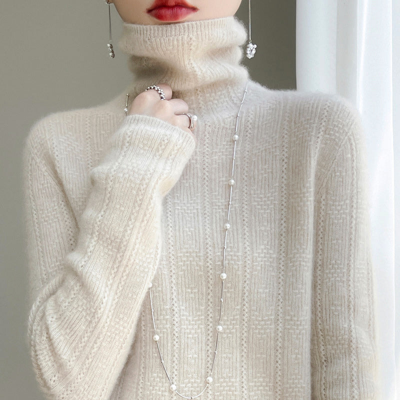 Ivyshape | Tassou Wool Turtleneck Sweater