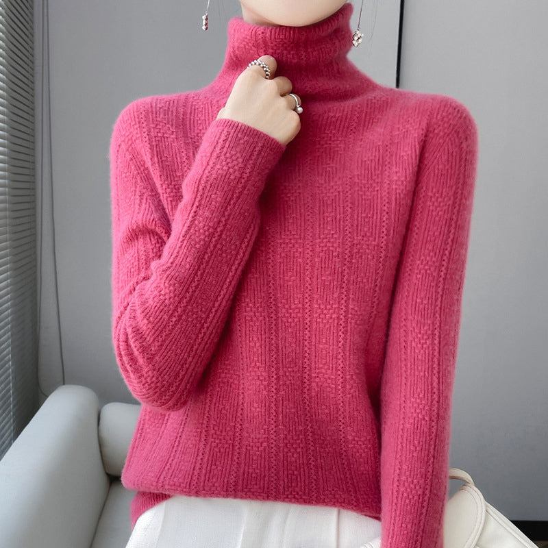 Ivyshape | Tassou Wool Turtleneck Sweater