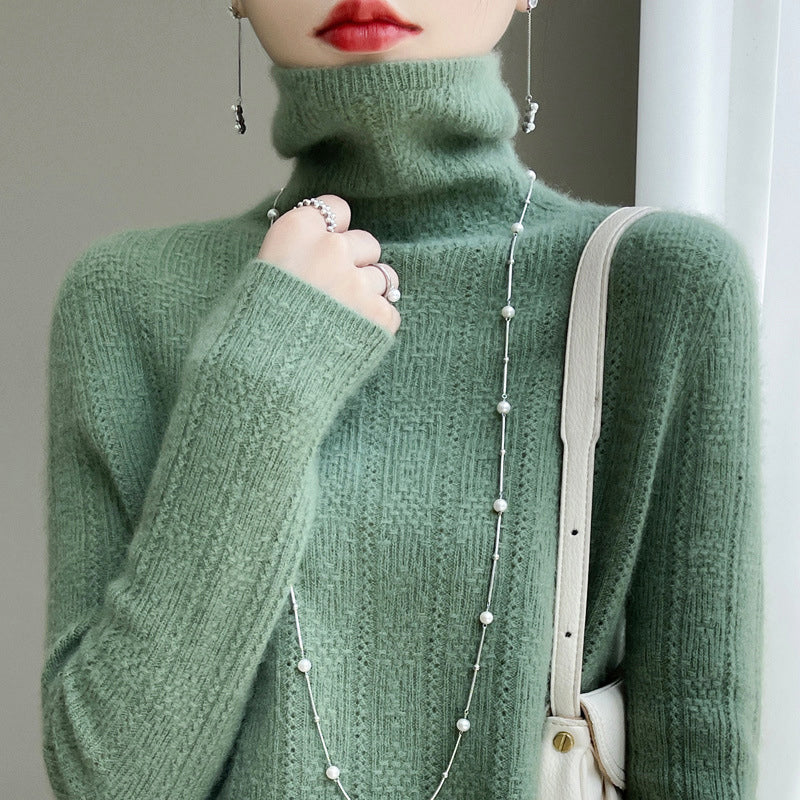 Ivyshape | Tassou Wool Turtleneck Sweater