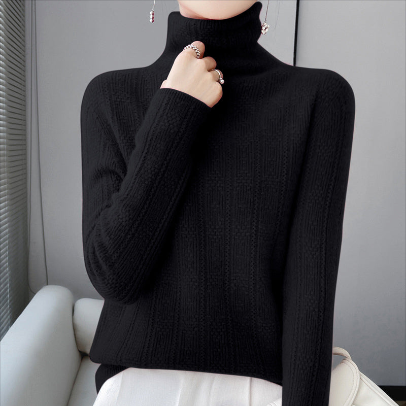 Ivyshape | Tassou Wool Turtleneck Sweater