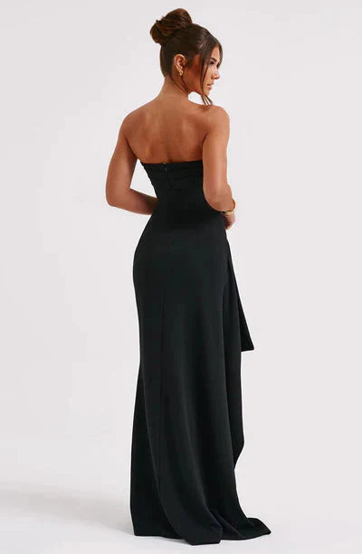 Ivyshape | Dress Bodycon Slit Strapless Dress Evening Dress