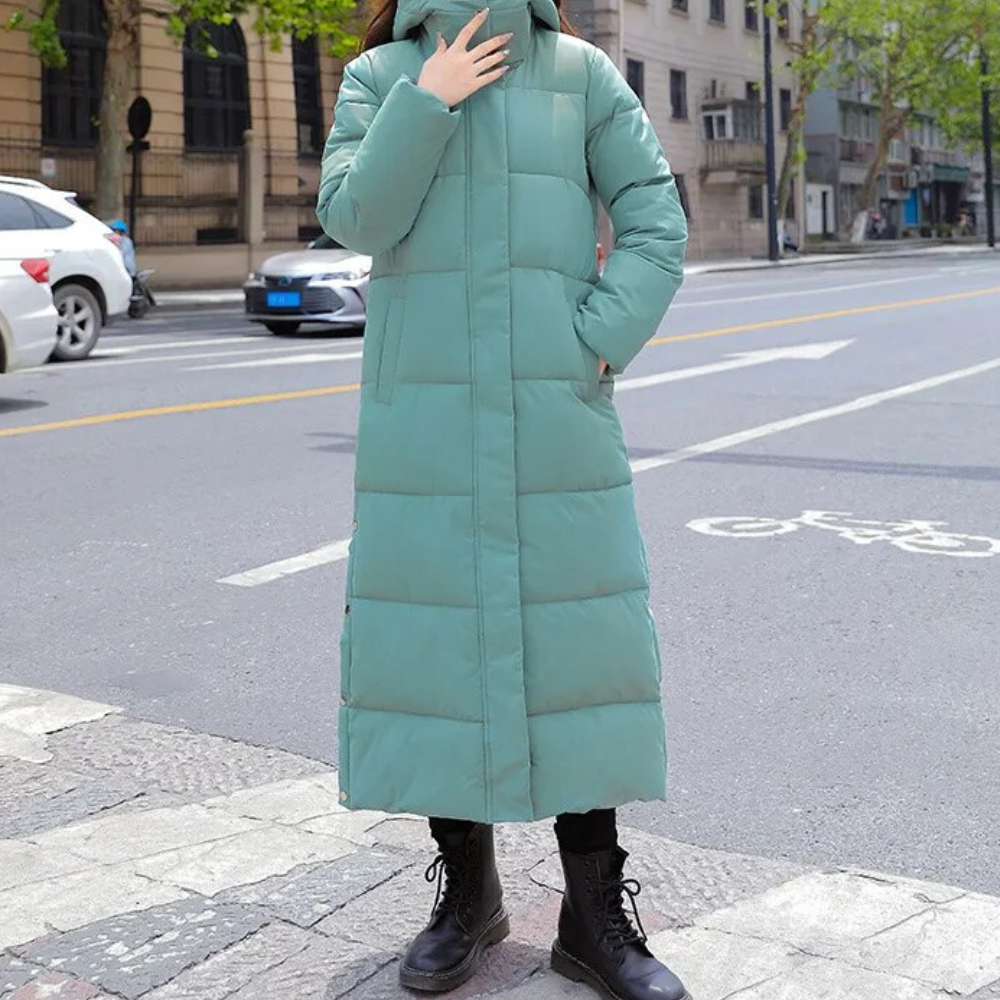 Ivyshape | Long Quilted Coat Winter Jackets for Women