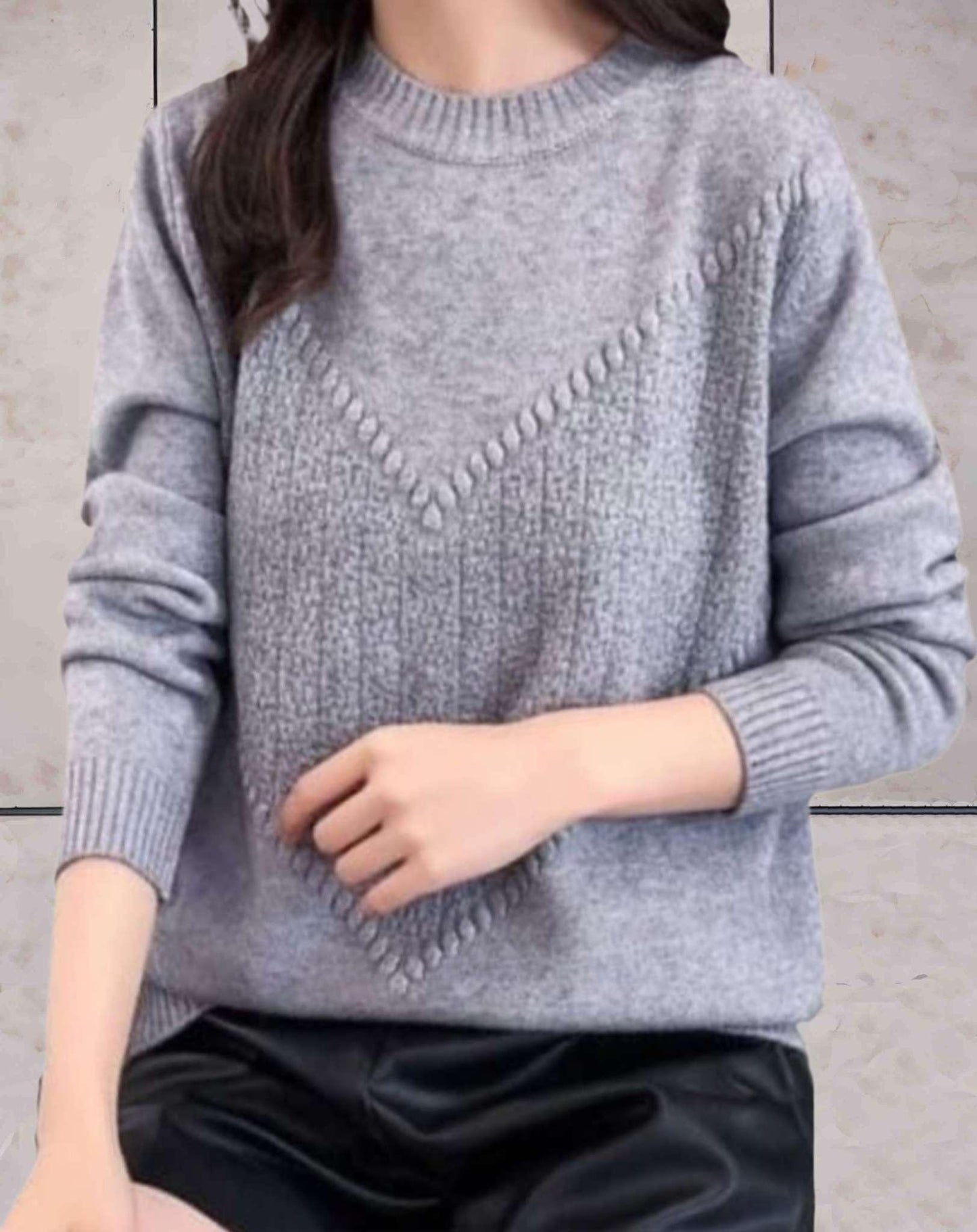 Ivyshape | Classic Knitted Warm Wool Sweater