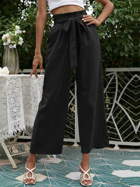 Ivyshape | Pleated Pants with Wide Legs