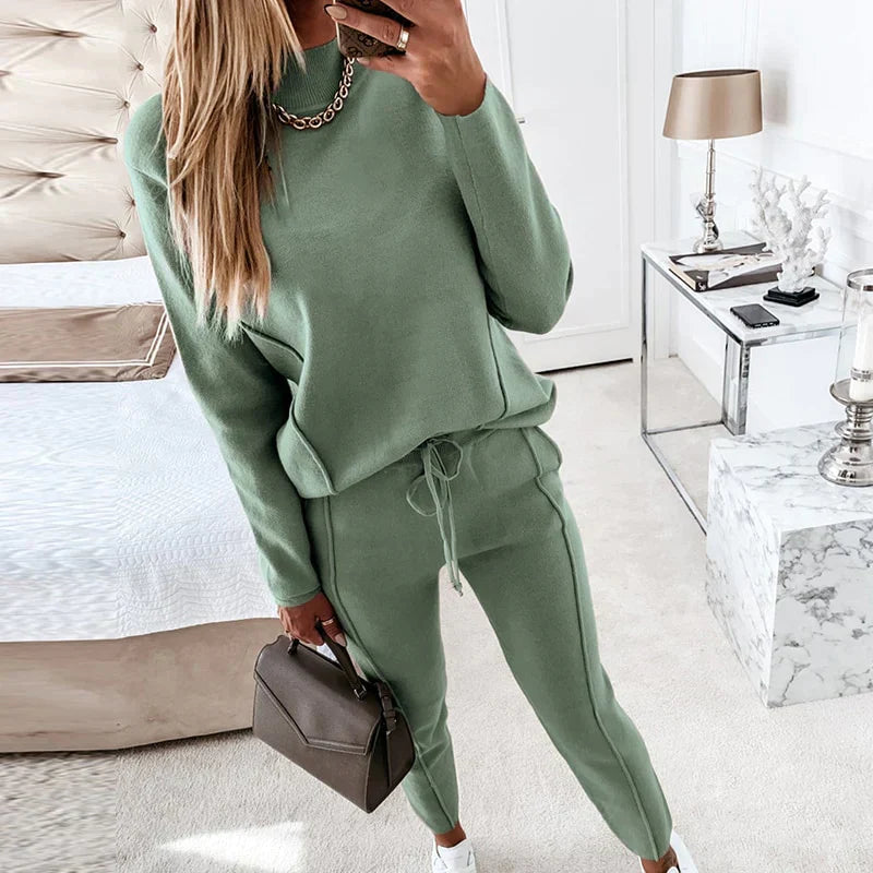 Ivyshape | Tracksuit with Drawstring Pants for Women