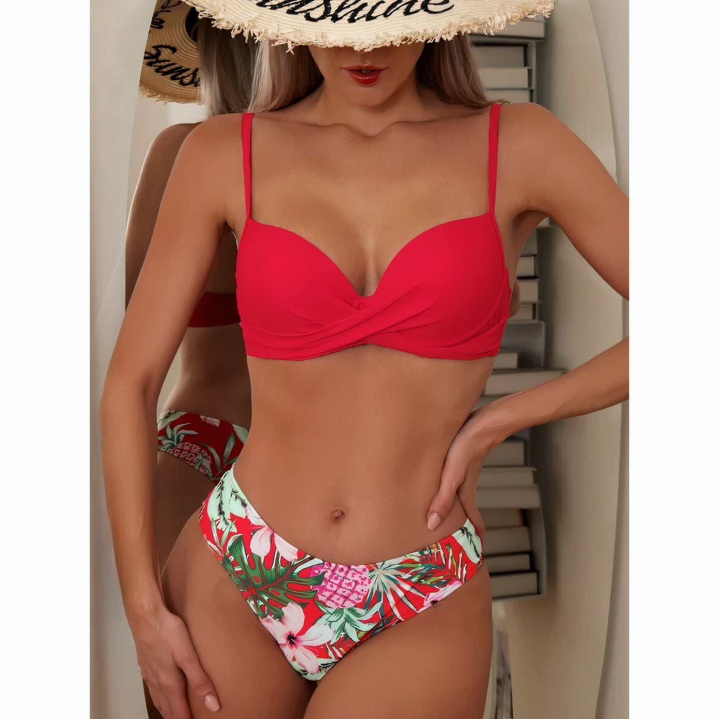Ivyshape | Bikini-Set with Floral Pattern (Bestseller)