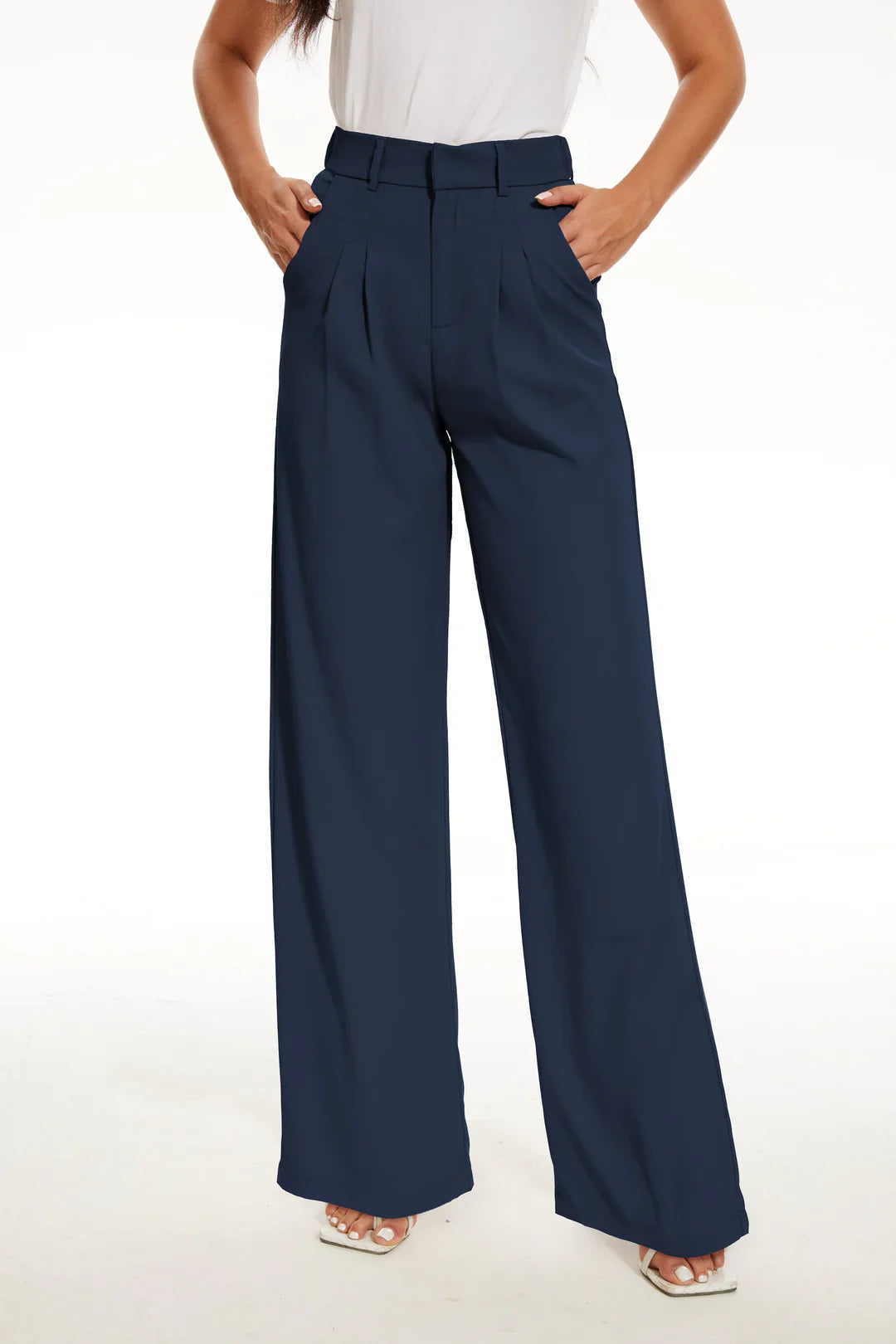 Ivyshape | Pleated Wide Trousers