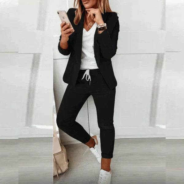 Ivyshape | Women's Blazer+Pants Set Outfit