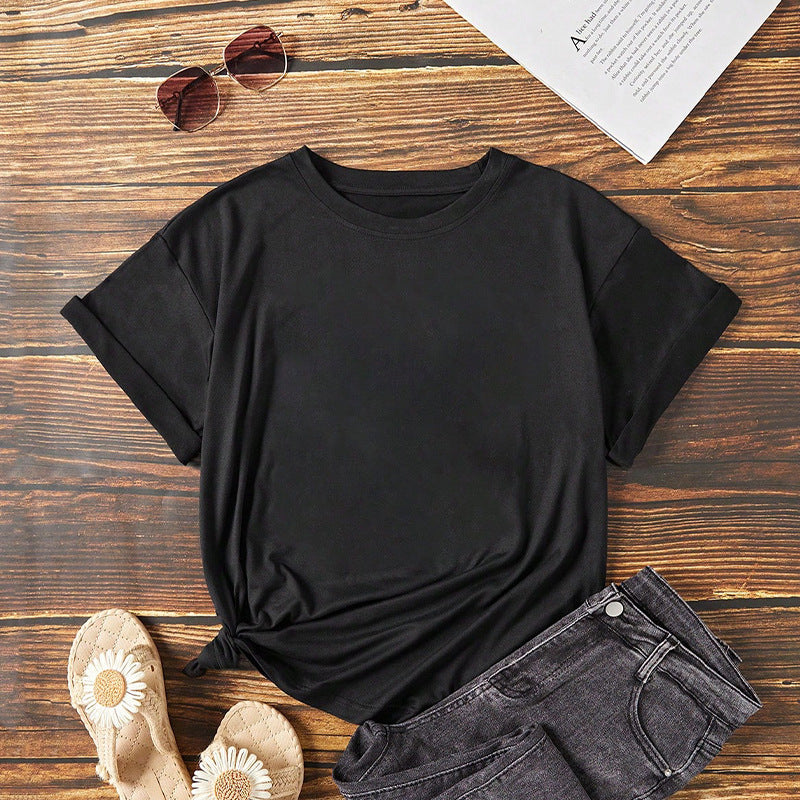 IvyShape | Loose Short Sleeve Solid Tee