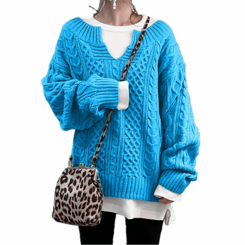 IvyShape | Casual Cable Knit Women's Sweater