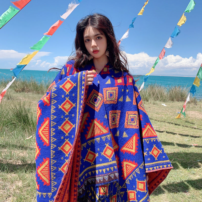 Tibetan shawl cloak Warm Scarf