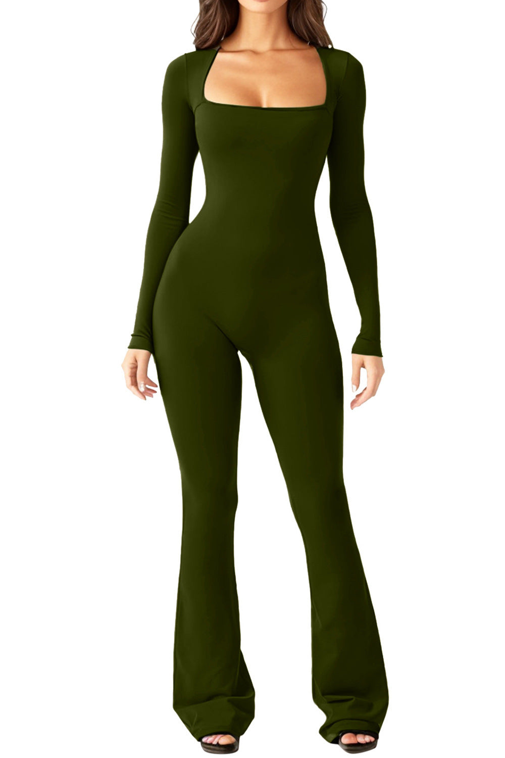 Women's jumpsuit with long sleeves and wide legs Ivyshape