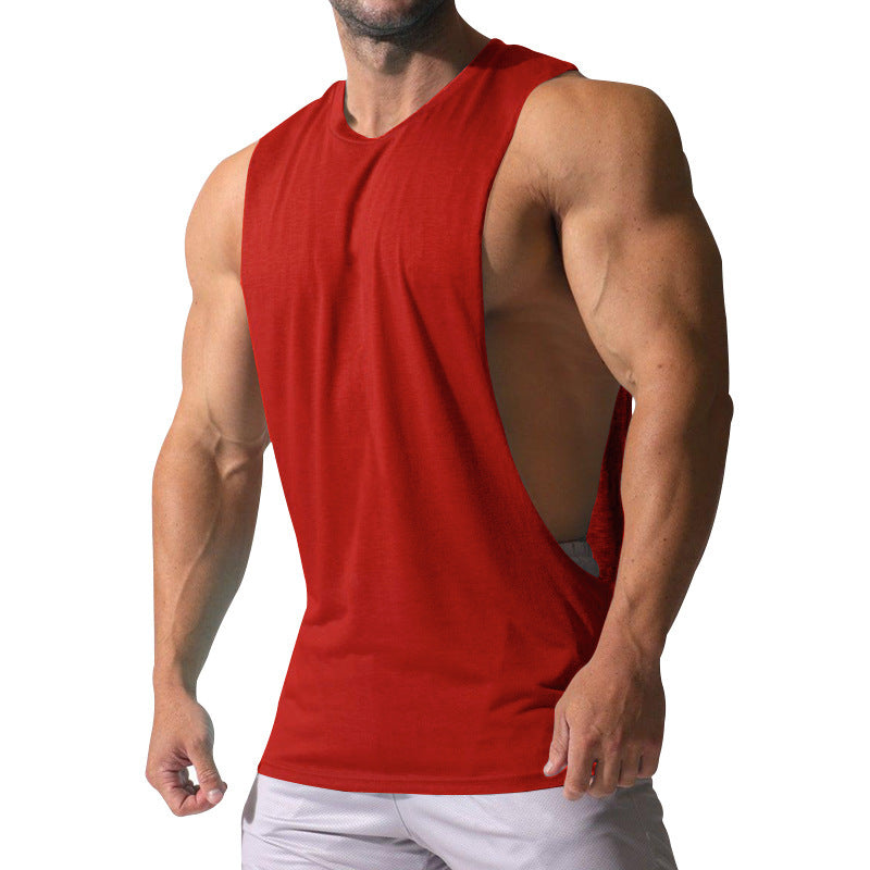 Men's Sleeveless Sports Shirt with Deep Back Cut and Breathable Material Ivyshape