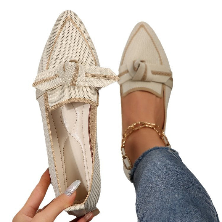 Ladies Elegant Mules with Stylish Bow Application Ivyshape