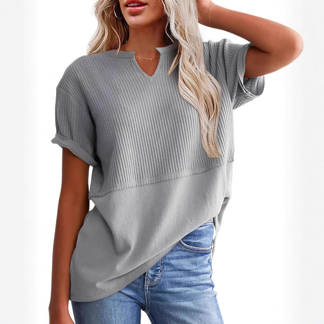 Ladies Leisure Waffle Knit Top Ivyshape