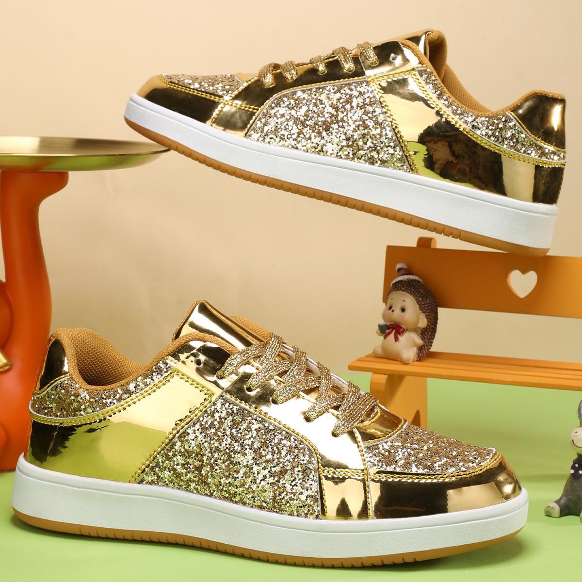 Ladies Glittering Sneakers Ivyshape