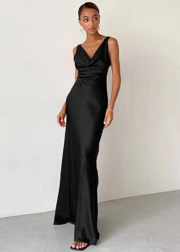 Ivyshape | Elegance Deep V Maxi Dress