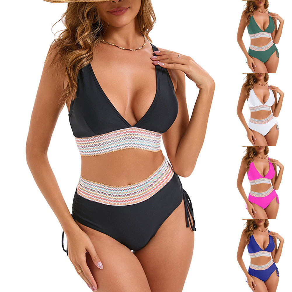 Ladies High-Cut Bikini with Elegant Trim Ivyshape