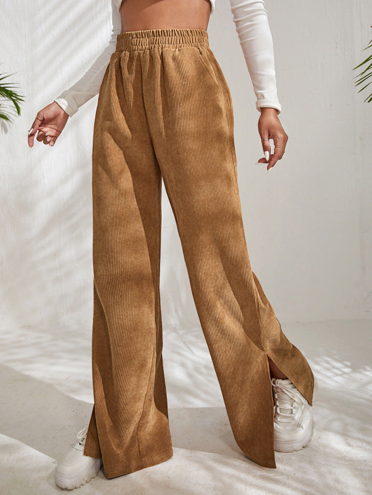 Ivyshape high-waisted wide-leg trousers for women