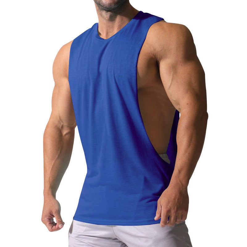 Men's Sleeveless Sports Shirt with Deep Back Cut and Breathable Material Ivyshape