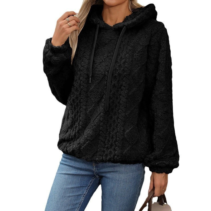 Women's Cozy Hoodie in Special Knit Design Ivyshape